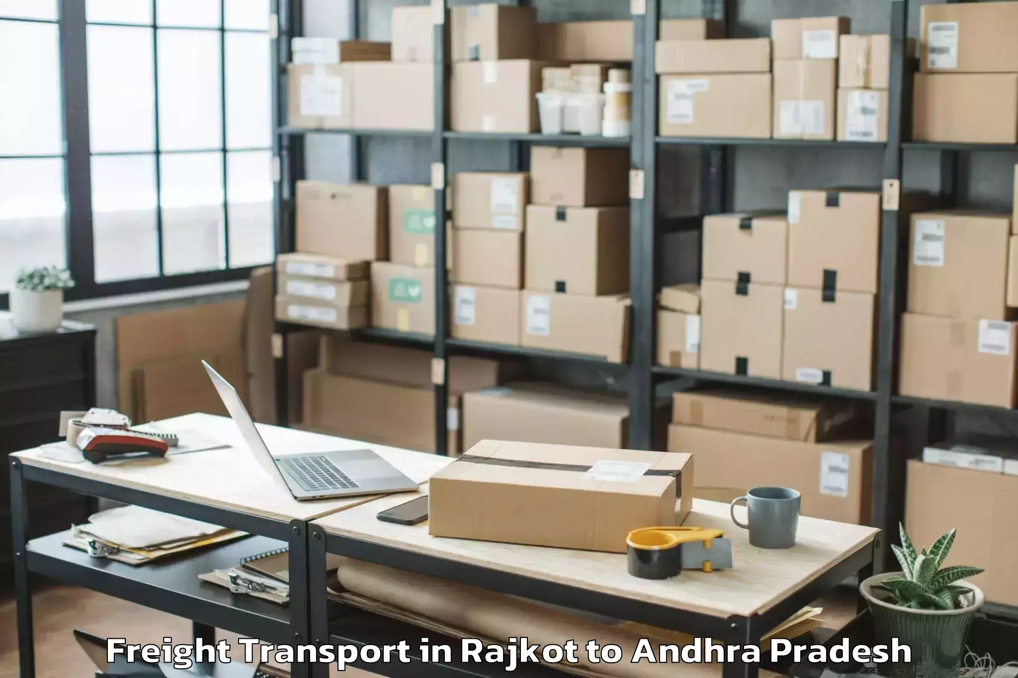 Discover Rajkot to Pathapatnam Freight Transport